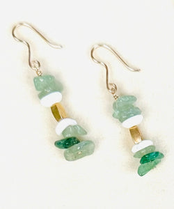 Seagreens and Pukas earrings