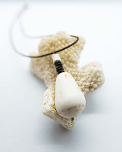 Cone Shell on Brown Leather Cord
