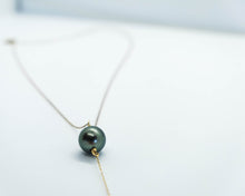 Load image into Gallery viewer, Tahitian Pearl ~ Golden Briolette Drop Lariat