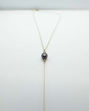 Load image into Gallery viewer, Tahitian Pearl Lariat Piko Necklace