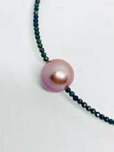 Load image into Gallery viewer, Pink Edison Pearl and Pyrite Necklace