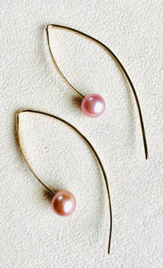 Pink Edison Pearl Slide Earrings