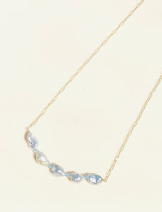 White Tahitian Keshi Pearly Necklace
