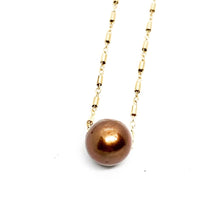 Load image into Gallery viewer, Floating Chocolate Tahitian Pearl Necklace