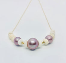 Load image into Gallery viewer, Pretty Pink Edison Pearls and Puka Shell Necklace