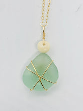 Load image into Gallery viewer, Beachglass ~ Puka Shell necklace