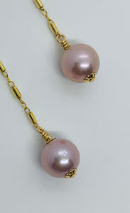 Pink Edison Pearl Dangles