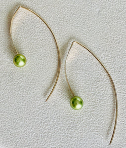 Pistachio Pearl Slide Earrings