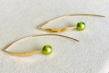Load image into Gallery viewer, Pistachio Pearl Slide Earrings