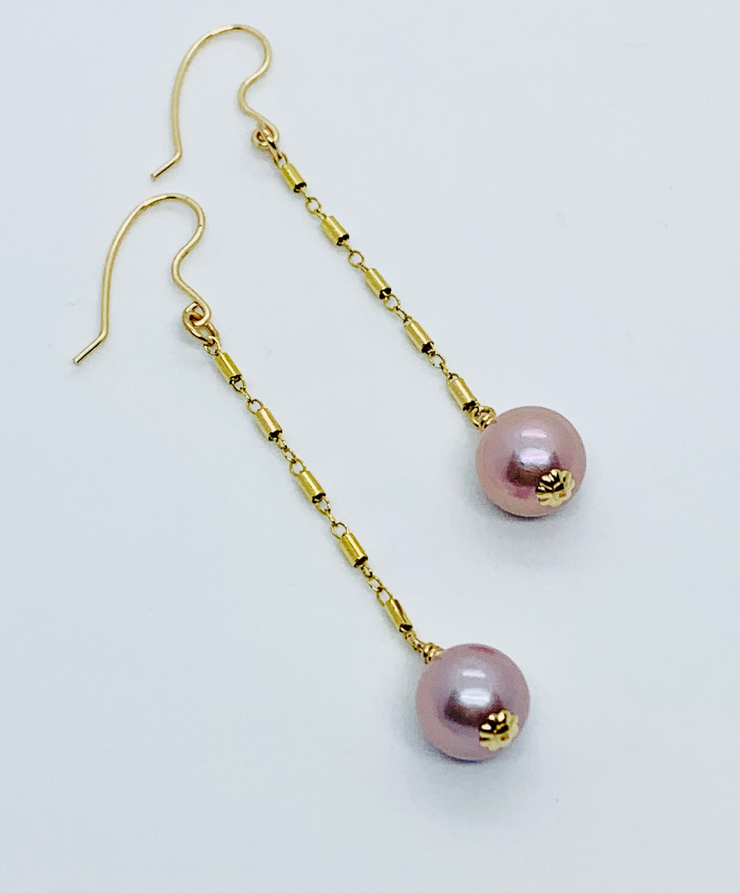 Pink Edison Pearl Dangles