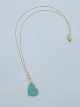 Load image into Gallery viewer, Triple Puka shell • Beachglass Necklace