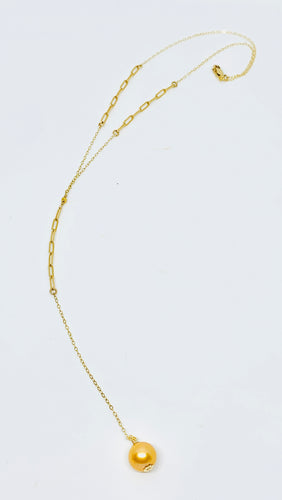 Golden Edison Pearl Lariat