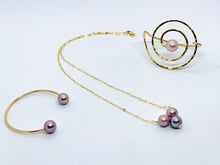Load image into Gallery viewer, Pretty in Pink Edison Pearl Cluster Necklace