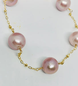 Pink Edison Pearly Bracelet